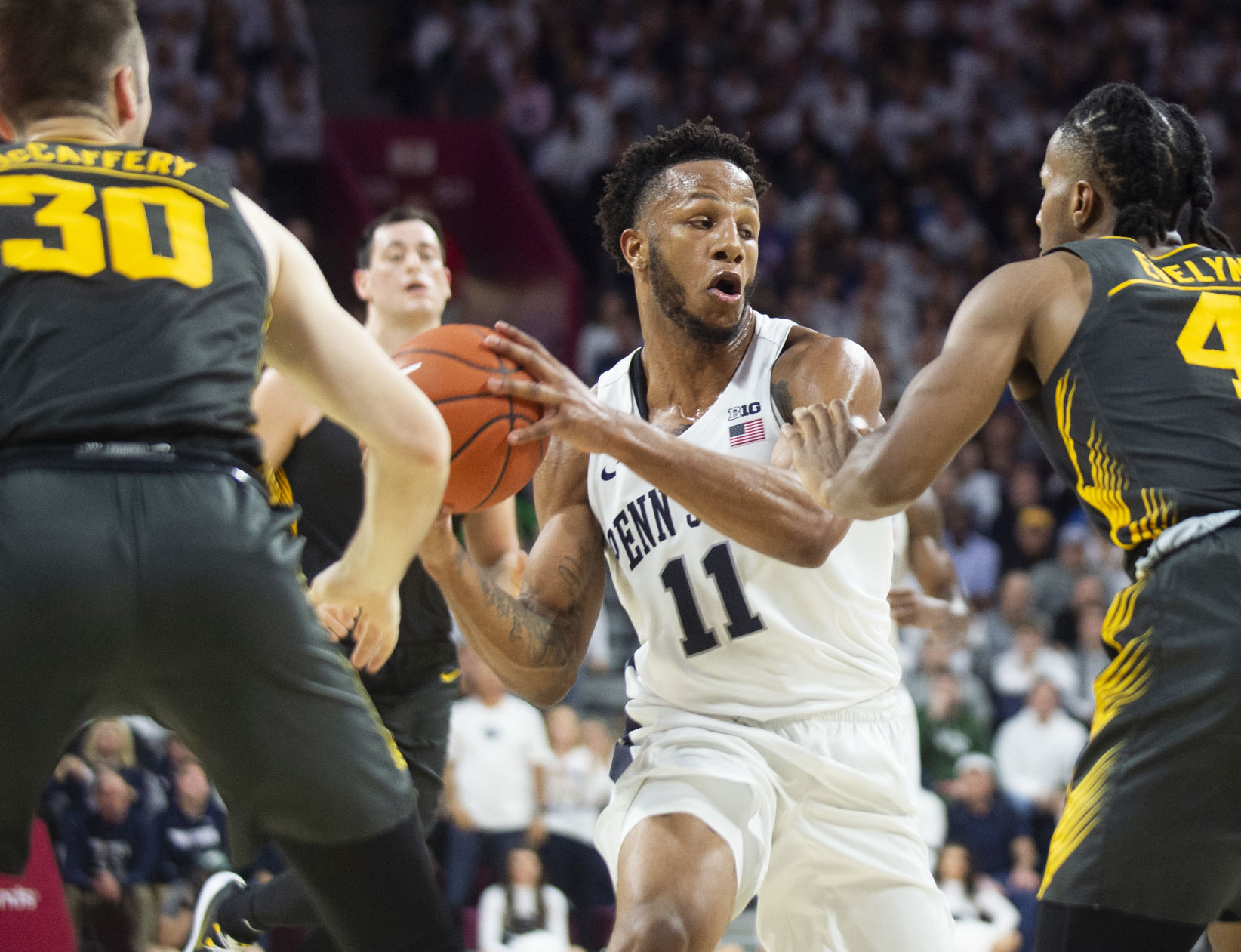 Penn State vs Iowa at Palestra, Stevens (11)